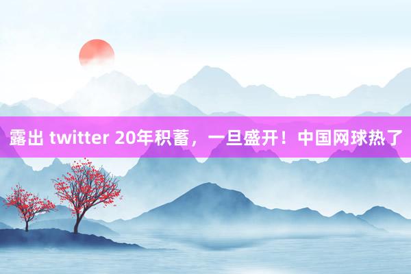 露出 twitter 20年积蓄，一旦盛开！中国网球热了