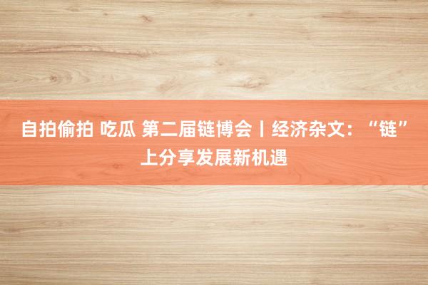 自拍偷拍 吃瓜 第二届链博会丨经济杂文：“链”上分享发展新机遇