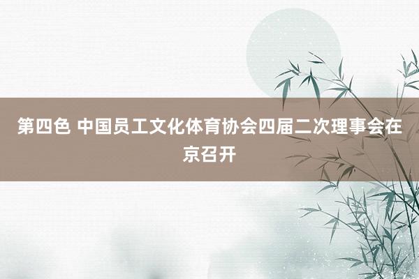 第四色 中国员工文化体育协会四届二次理事会在京召开