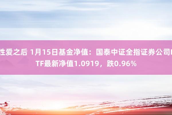 性爱之后 1月15日基金净值：国泰中证全指证券公司ETF最新净值1.0919，跌0.96%
