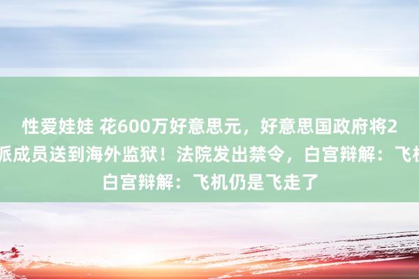 性爱娃娃 花600万好意思元，好意思国政府将238名外籍帮派成员送到海外监狱！法院发出禁令，白宫辩解：飞机仍是飞走了
