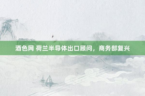 酒色网 荷兰半导体出口顾问，商务部复兴